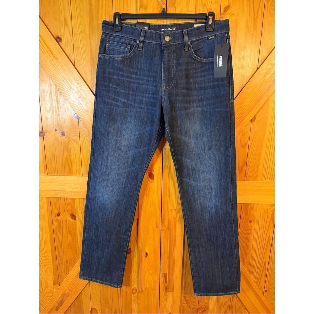 Mavi Jeans Matt Relaxed Straight Leg Denim Jeans Size 34x34 Dark Wash Men's (622